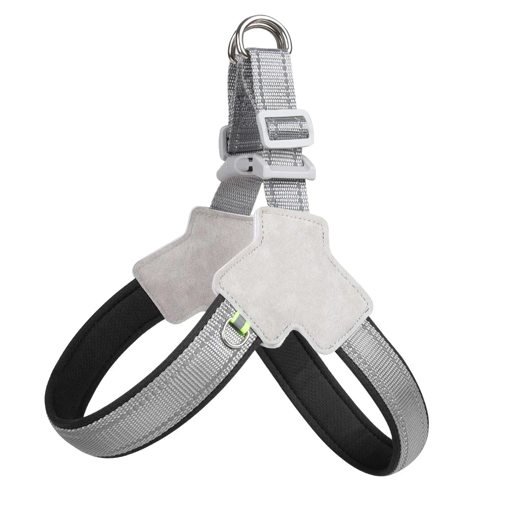 Harnais pour chien sans traction, gilet pour petits et moyens chiens, chats, randonnée, sangle de poitrine réglable et respirante, bouledogue, Chihuahua, accessoires pour animaux de compagnie Black