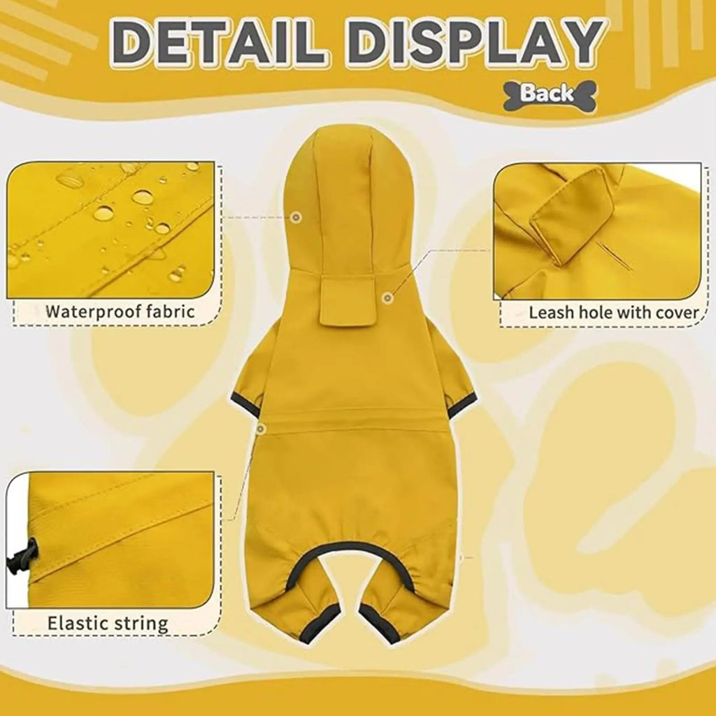 Manteau Imperméable pour Chien – Veste de Pluie Légère & Réglable