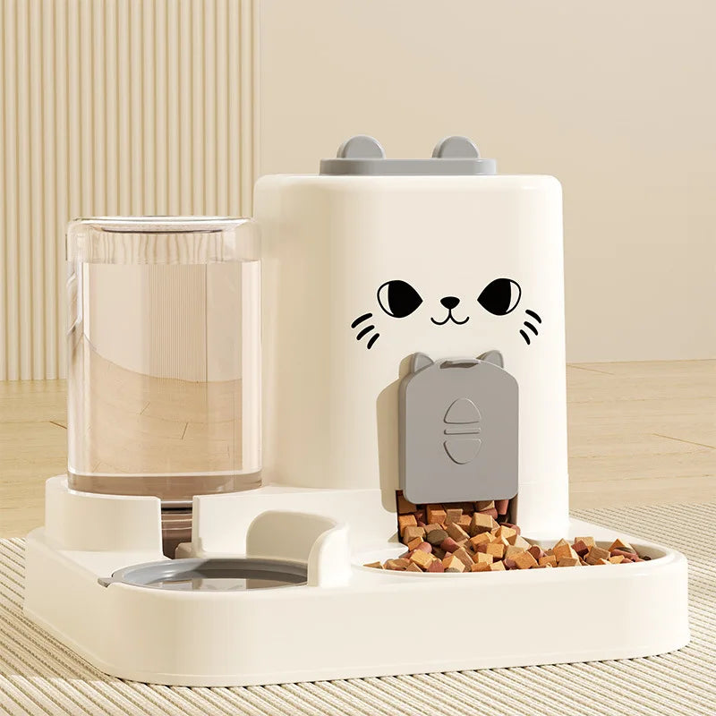🐱🐶 Mangeoire Automatique pour Chat & Chien – Fontaine à Eau & Distributeur de Nourriture