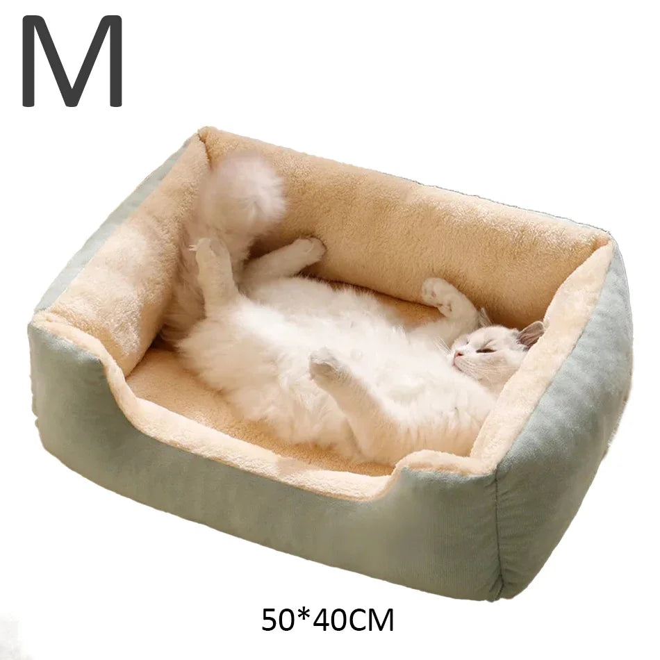 Panier Lit Luxe pour Chat & Chien – Coussin Moelleux Ultra-Doux S/M/L