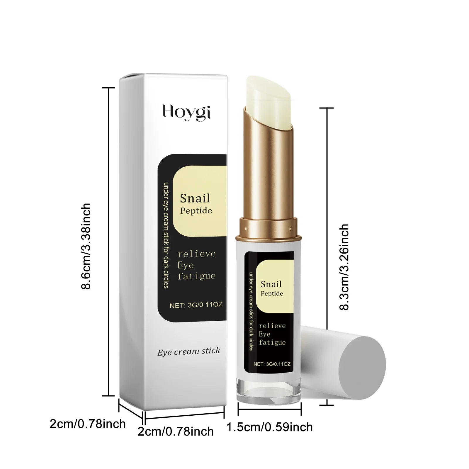 Bâton Crème Yeux Escargot & Collagène – Anti-Rides, Anti-Cernes & Anti-Poches