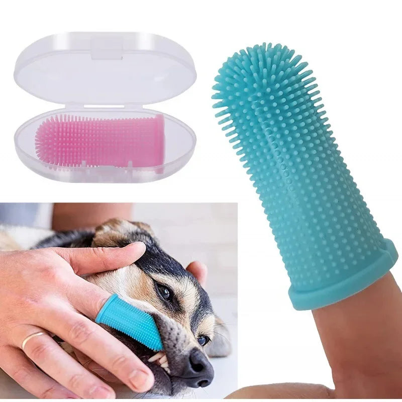 Brosse à Dents Doigt en Silicone pour Chien & Chat – Hygiène Bucco-Dentaire