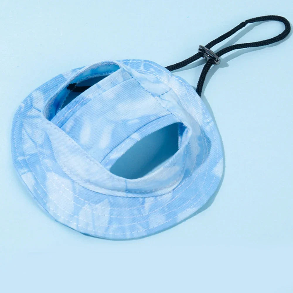 Chapeau d'Été pour Chien & Chat | Casquette Réglable Anti-UV avec Trous d'Oreille