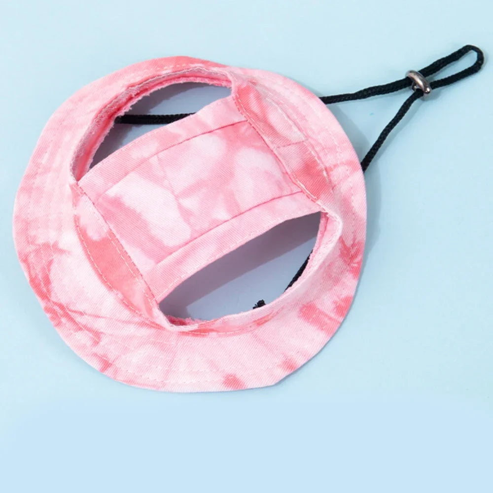 Chapeau d'Été pour Chien & Chat | Casquette Réglable Anti-UV avec Trous d'Oreille