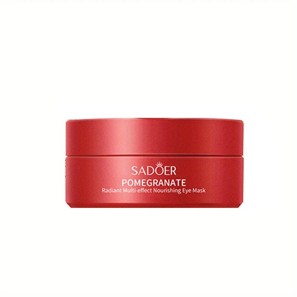 Masque pour les yeux à la grenade, Patch pour les yeux nourrissant et hydratant multi-effet pour hydrater la zone des yeux, 60 pièces/bouteille-1 bouteille