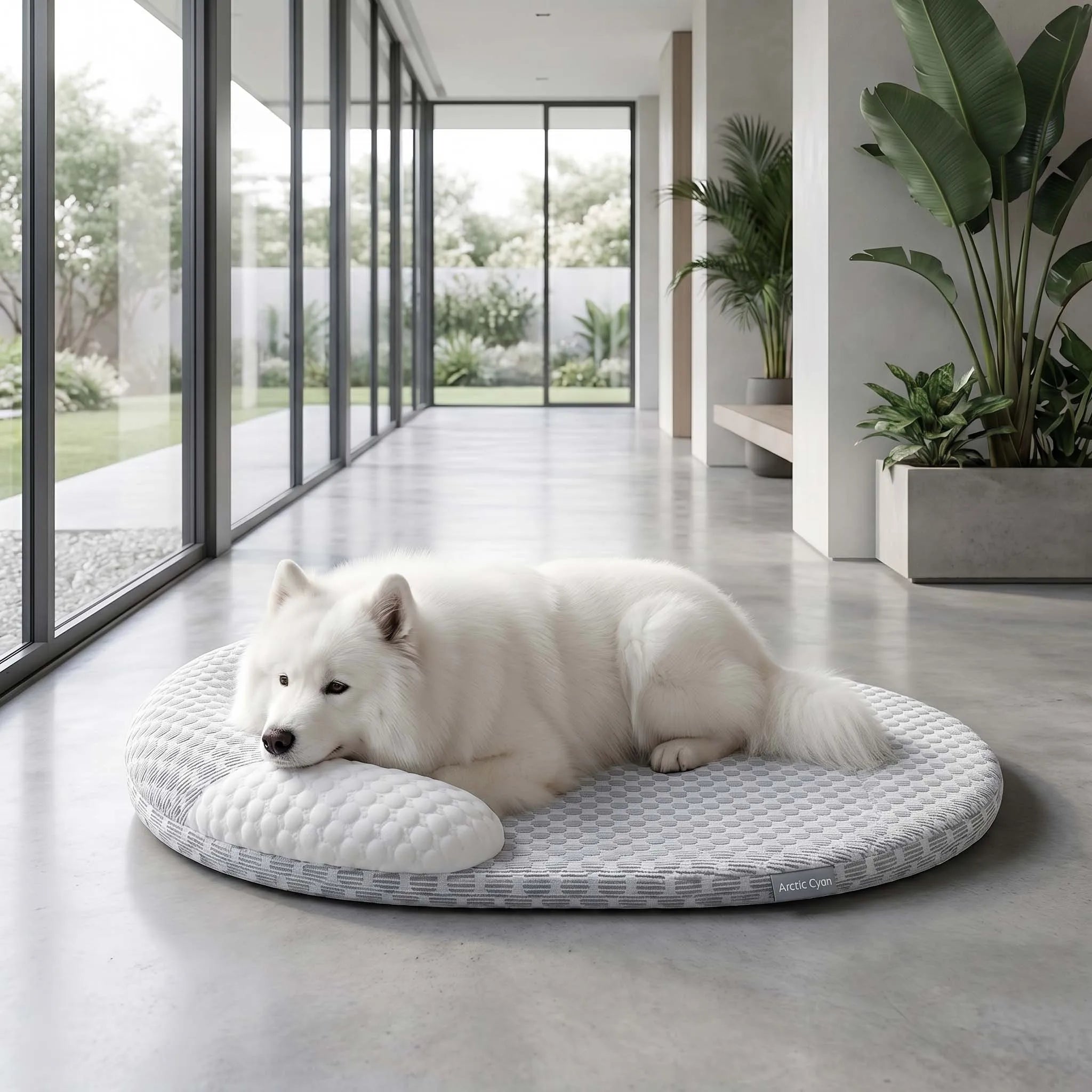 Coussin Rafraîchissant pour Chien & Chat – Tapis Été en Soie Glacée, Toutes Tailles