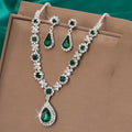 Parure Cristal Femme – Collier & Boucles d'Oreilles Goutte | Soirée & Mariage