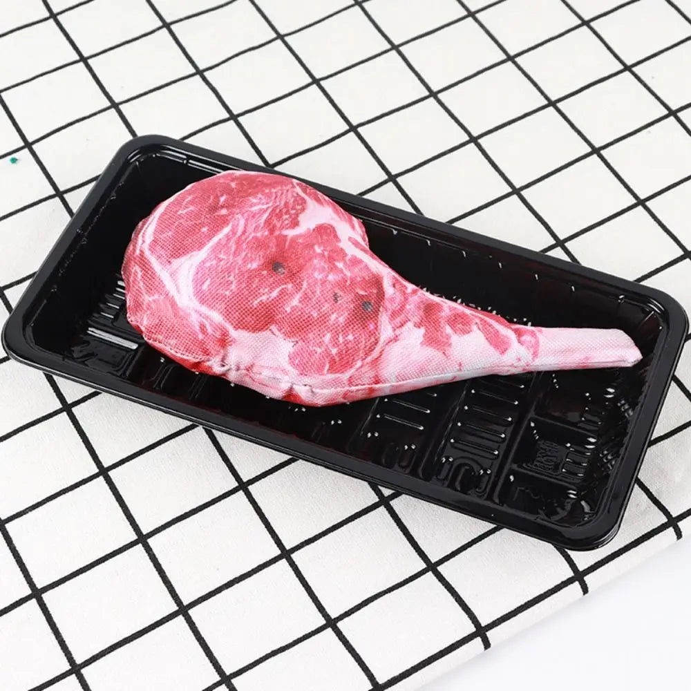 🦴 Jouet de Simulation d'Os Grinçant pour Chien – Steak Résistant, Carotte & Mâchoire Propre
