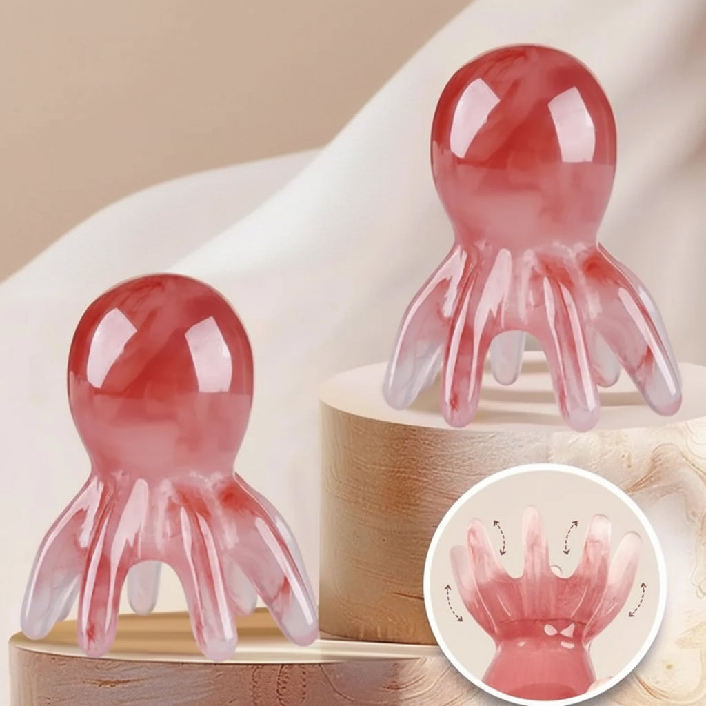 Peigne Masseur Cuir Chevelu – 8 Tentacules Relaxants | Massage Tête