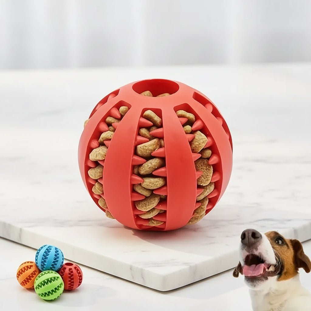 Balle Interactive pour Chien & Chat – Distributeur de Friandises & Nettoyage des Dents