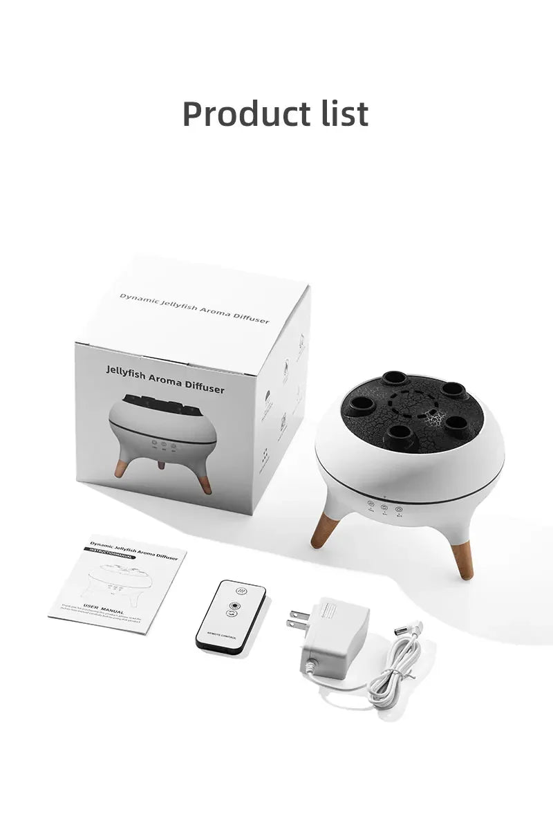 🪼 Humidificateur Méduse Luxe 250ml – Diffuseur Aromathérapie & 7 Veilleuses + Télécommande