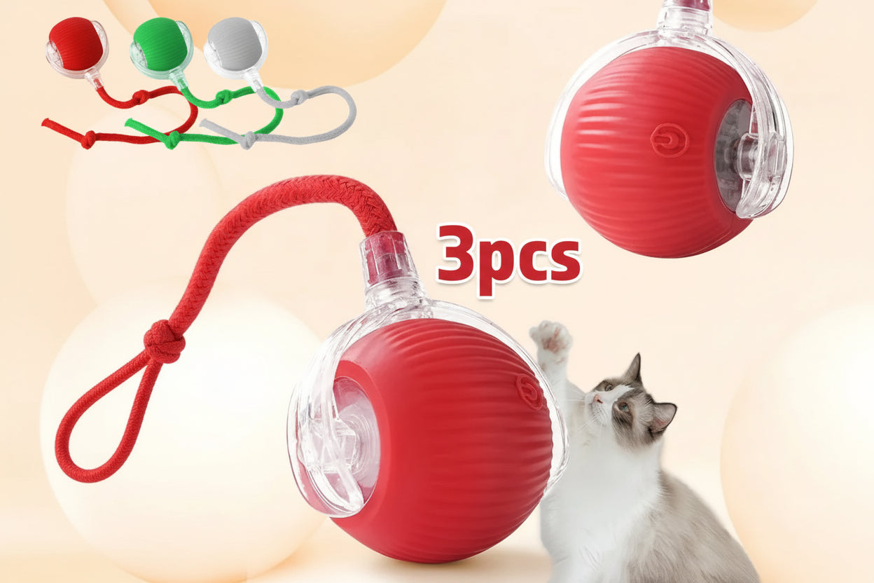 Balle Interactive Électrique pour Chat & Chien – Rechargeable