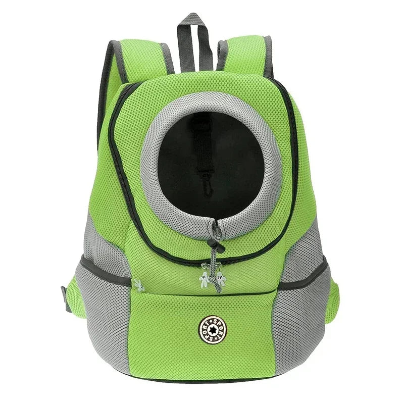 Sac d'extérieur Portable à Double épaule pour chiens, sac de voyage respirant pour chiens, sac de transport pour chiens en plein air, fournitures de transport pour animaux de compagnie vert