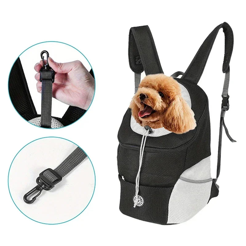 Sac d'extérieur Portable à Double épaule pour chiens, sac de voyage respirant pour chiens, sac de transport pour chiens en plein air, fournitures de transport pour animaux de compagnie
