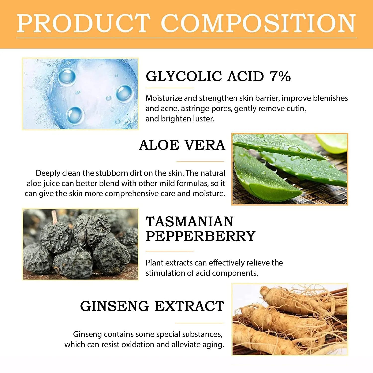Solution Tonifiante à l'Acide Glycolique 7% – Anti-Acné & Hydratante 100ml