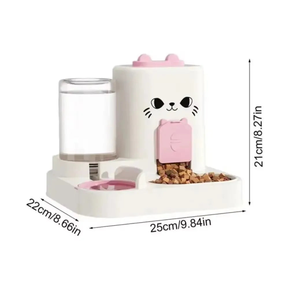 🐱🐶 Mangeoire Automatique pour Chat & Chien – Fontaine à Eau & Distributeur de Nourriture