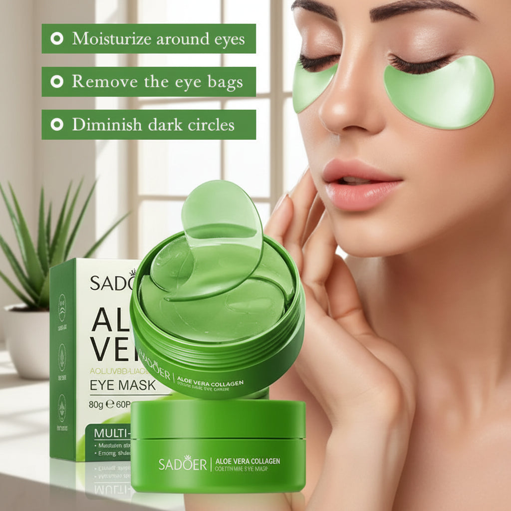 SAODER – masque pour les yeux au collagène à l'aloe Vera, Anti-cernes, sacs pour les yeux, patchs hydratants et raffermissants, produits de soins pour la peau, 60 pièces