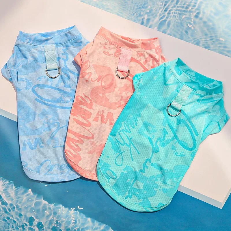 Gilet Rafraîchissant pour Chien — Tissu Soie Glacée Premium pour l'Été