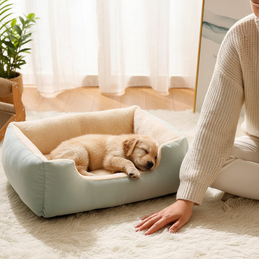 Panier Lit Luxe pour Chat & Chien – Coussin Moelleux Ultra-Doux S/M/L