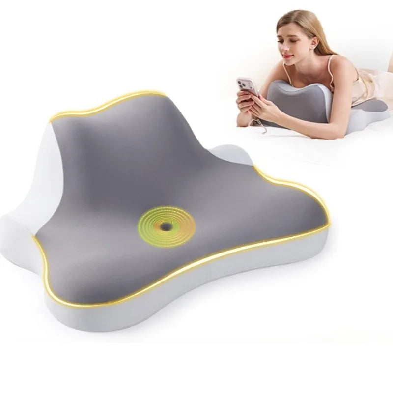 😴 Oreiller Multifonctionnel Cale Cervicale – Sommeil, Massage & Support Téléphone