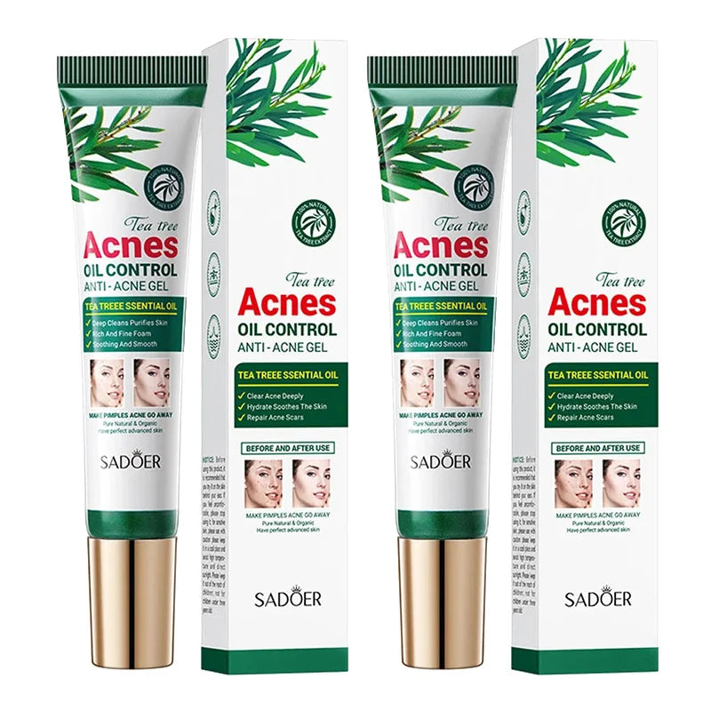 SADOER | Gel Purifiant à l'Arbre à Thé ✨ Soin Anti-Acné & Hydratant – 1/2/3 Pièces