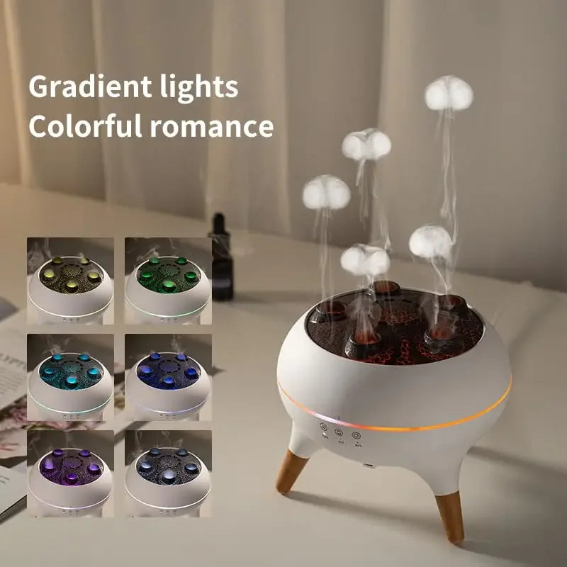 🪼 Humidificateur Méduse Luxe 250ml – Diffuseur Aromathérapie & 7 Veilleuses + Télécommande