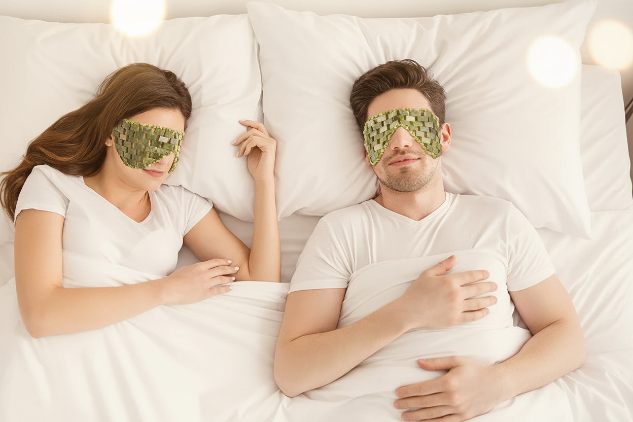 Masque Yeux en Jade Naturel – Relaxation & Soin du Visage