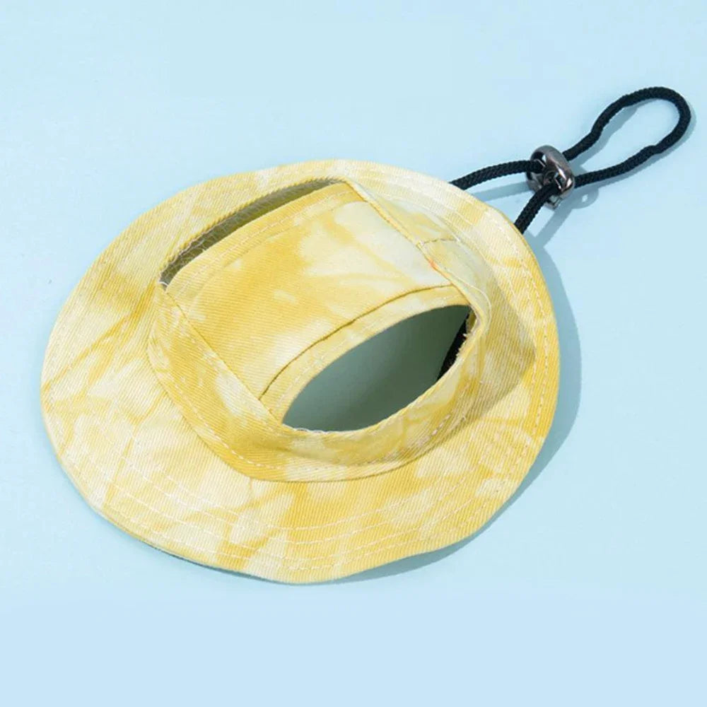 Chapeau d'Été pour Chien & Chat | Casquette Réglable Anti-UV avec Trous d'Oreille