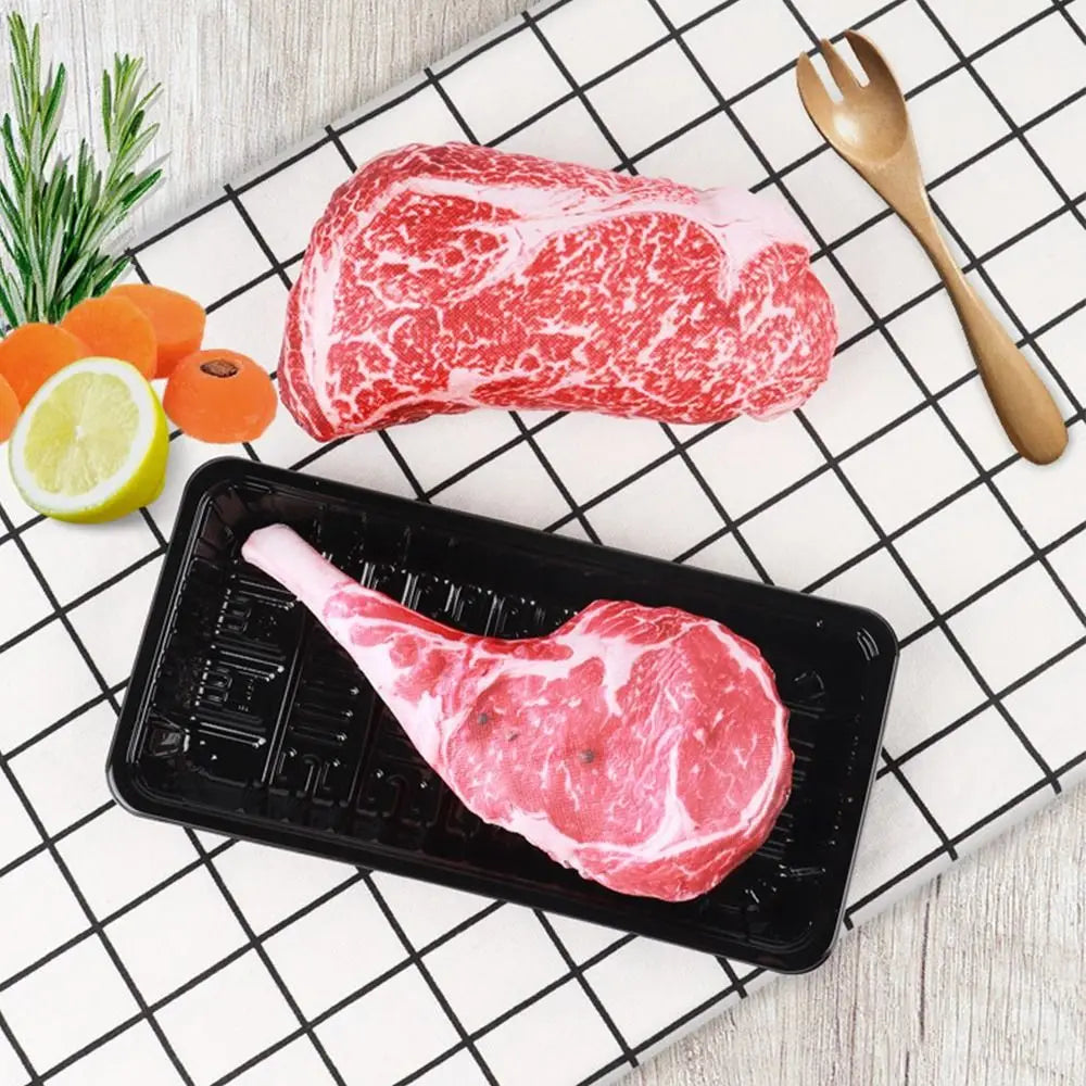 🦴 Jouet de Simulation d'Os Grinçant pour Chien – Steak Résistant, Carotte & Mâchoire Propre