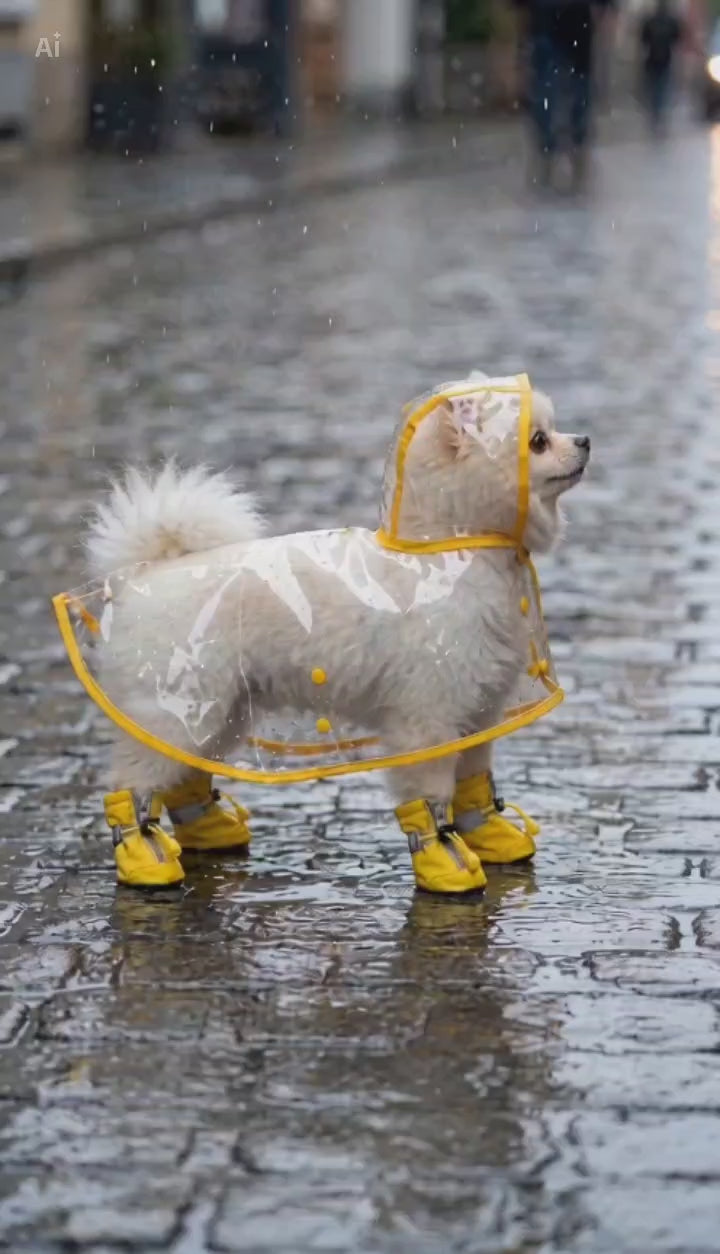 Imperméable Transparent pour Chien – Coupe-Vent XS à 8XL