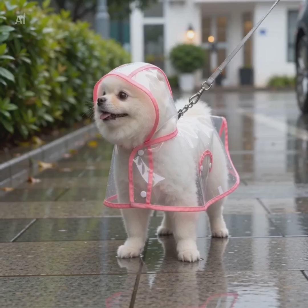 Imperméable Transparent pour Chien – Coupe-Vent XS à 8XL