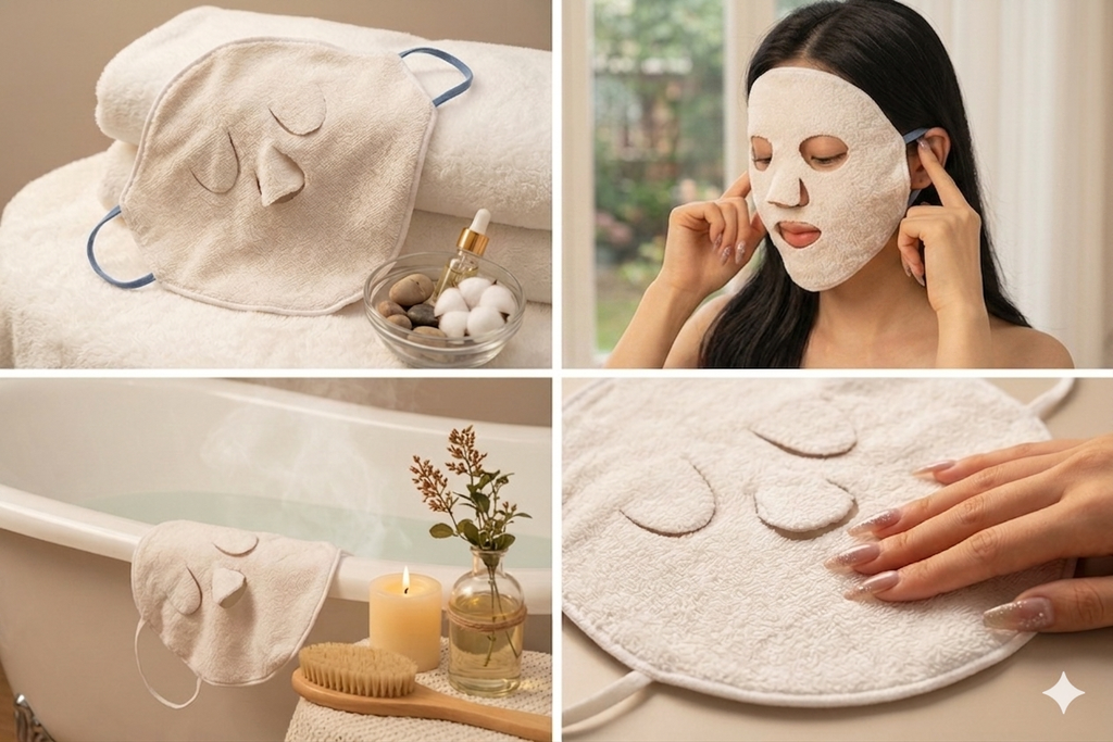 Serviette Compresse Visage Luxe — Chaud & Froid