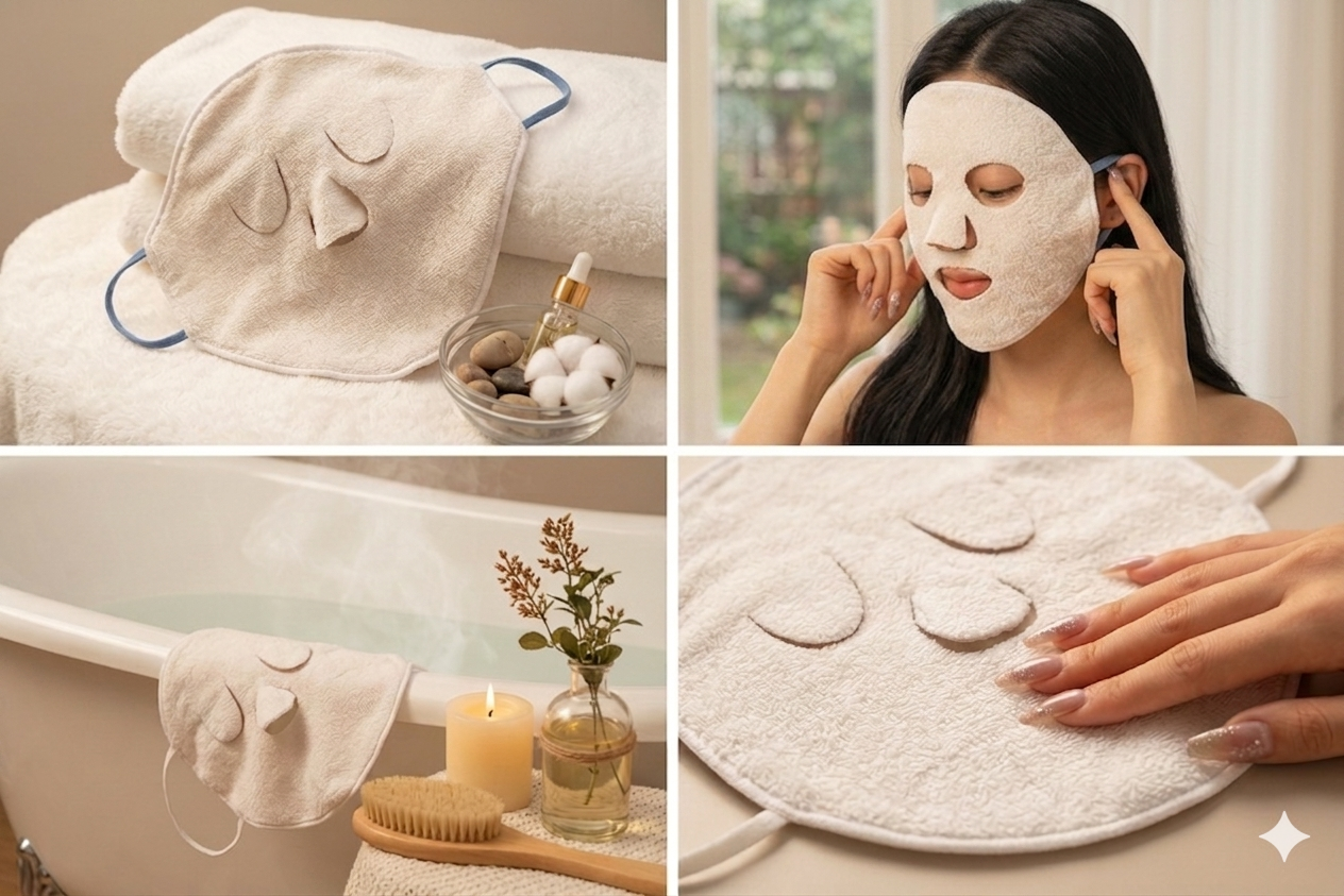 Serviette Compresse Visage Luxe — Chaud & Froid