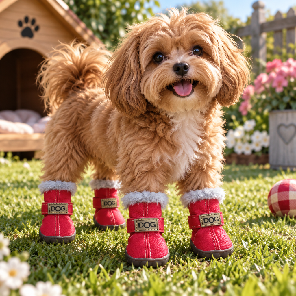Bottes de Neige pour Chien – Imperméables, Chaudes & Antidérapantes (Lot de 4)