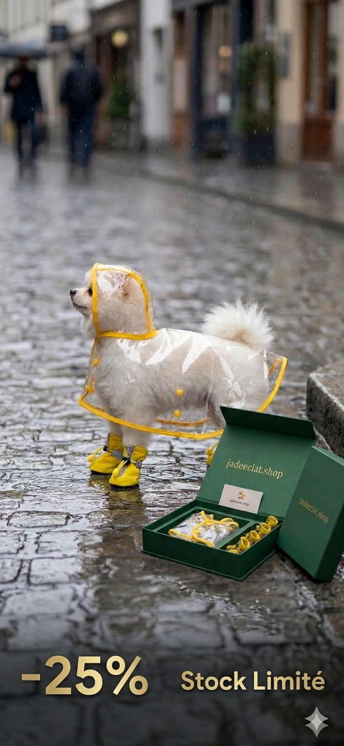 Imperméable Transparent pour Chien – Coupe-Vent XS à 8XL