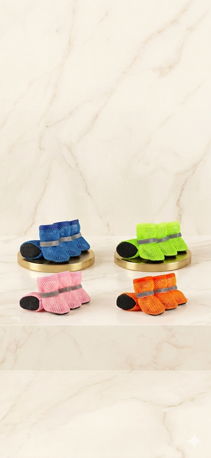 Bottes Rafraîchissantes pour Chien — Promenades Nocturnes & Protection des Pattes