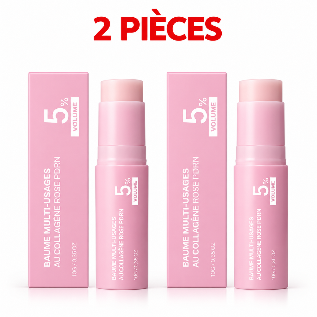 Stick Multi-Baume Collagène Rose PDRN - Soin Anti-Âge Yeux, Cou & Visage | K-Beauty