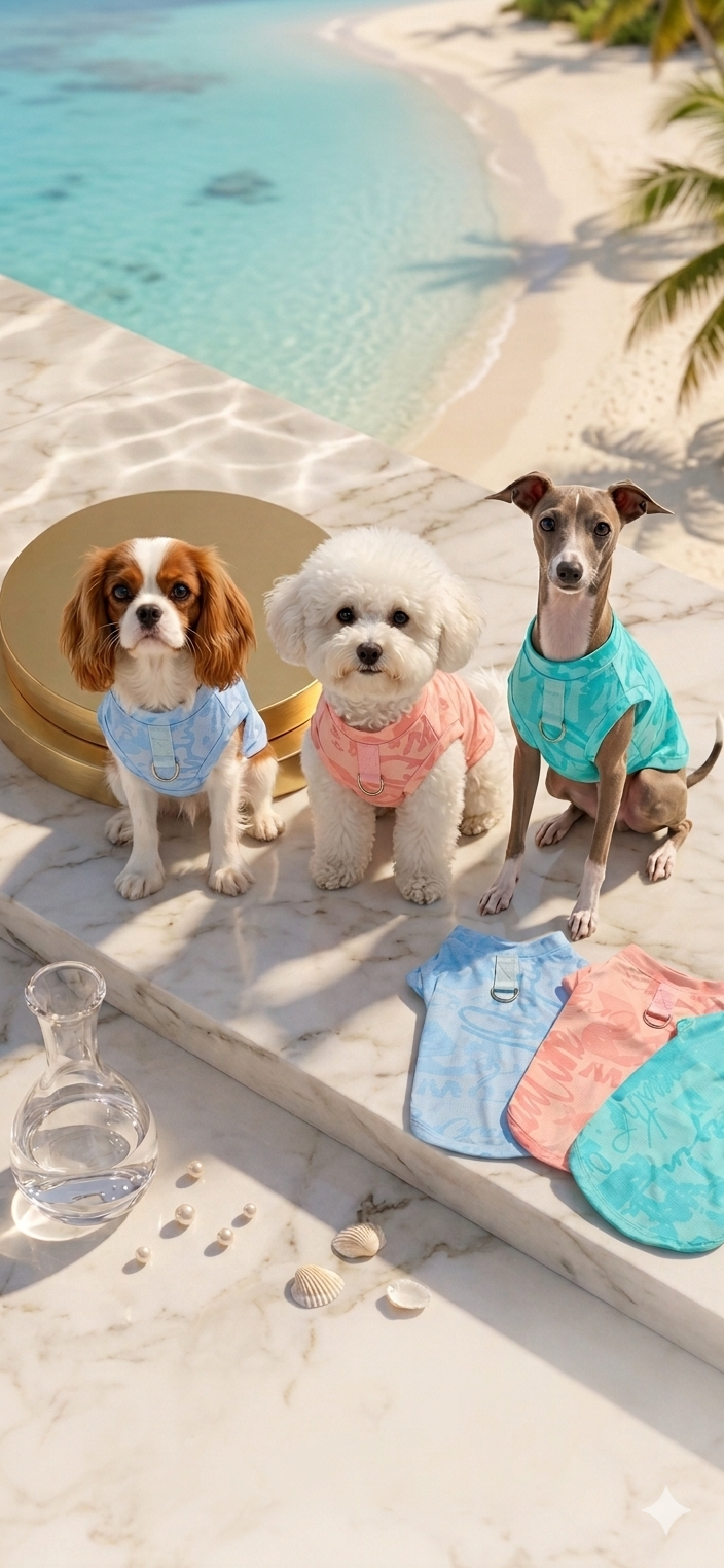 Gilet Rafraîchissant pour Chien — Tissu Soie Glacée Premium pour l'Été