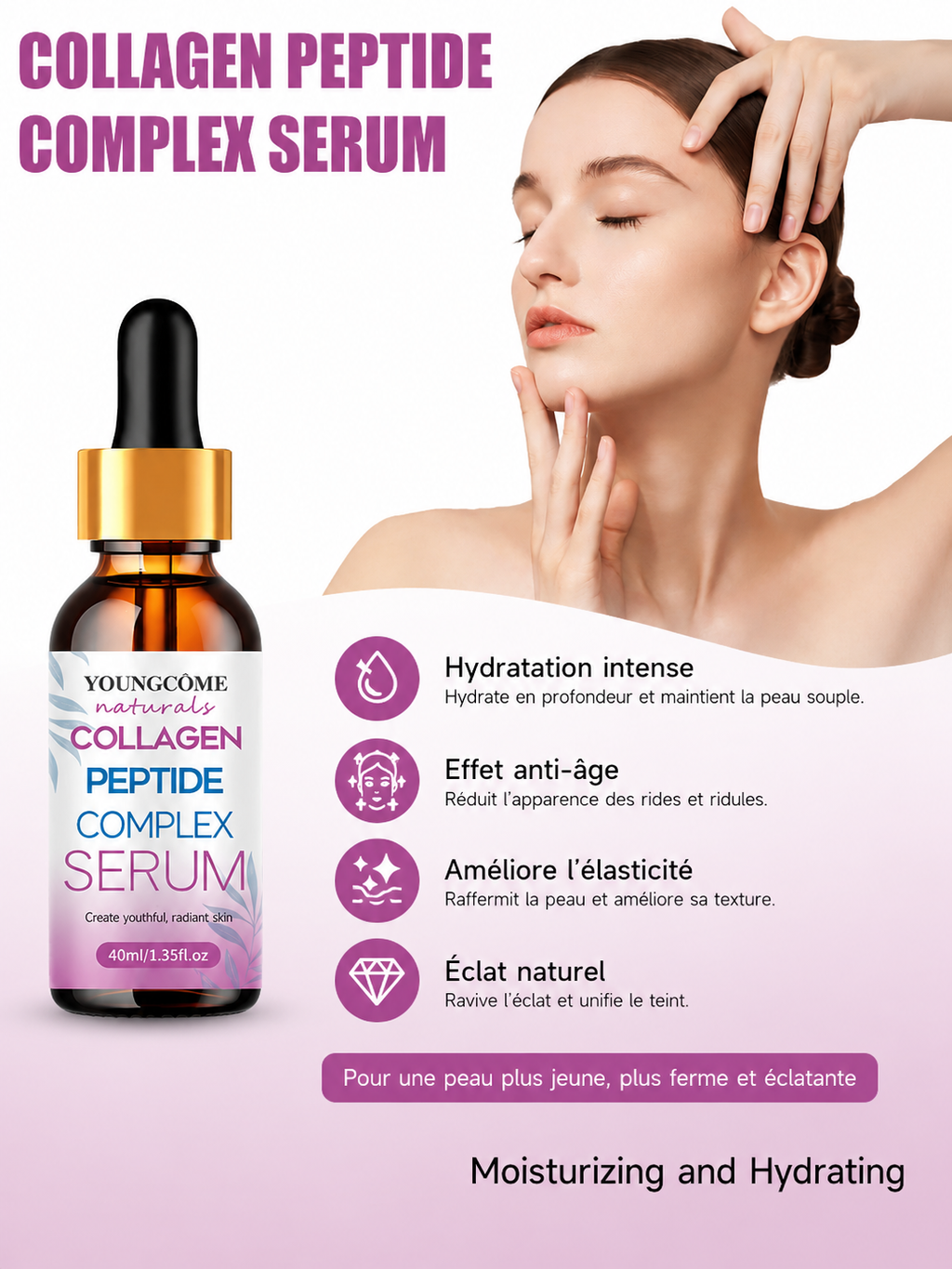 Kollagen-Faltenentferner-Gesichtsserum: Straffend, festigend, mildert feine Linien, Anti-Aging-Essenz, aufhellend, nährend für die Haut
