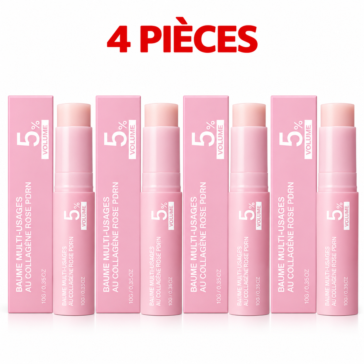 Stick Multi-Baume Collagène Rose PDRN - Soin Anti-Âge Yeux, Cou & Visage | K-Beauty