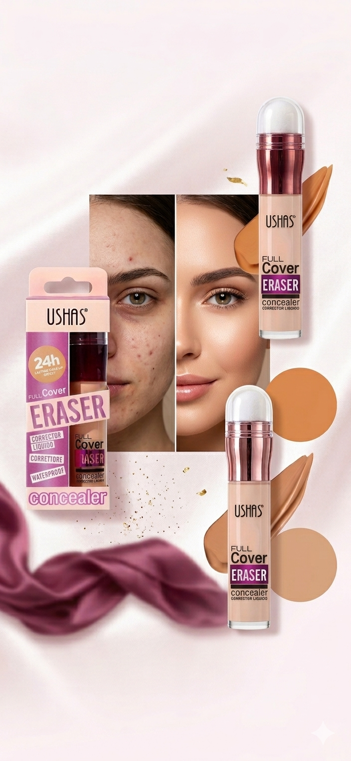 Correcteur Longue Durée Tête Éponge | Anti-Taches & Imperfections | Fond de Teint Haute Couvrance