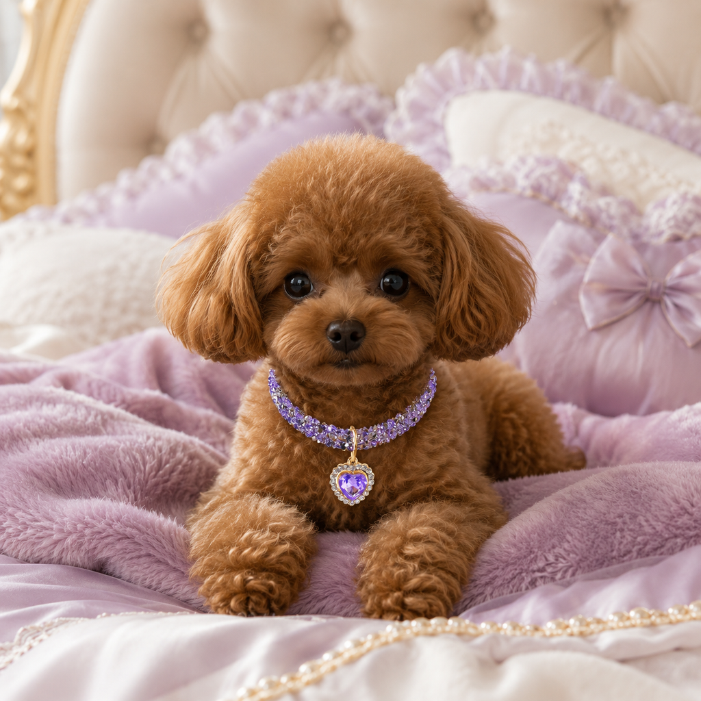Collier Diamant Cœur – Bijou Luxe Chien & Chat