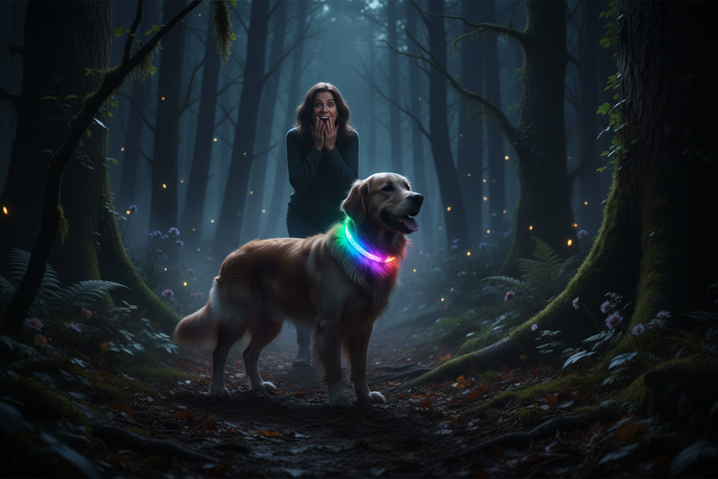 Laisse LED Clignotante Luxe pour Chien – Sécurité Nocturne & Lueur dans le Noir