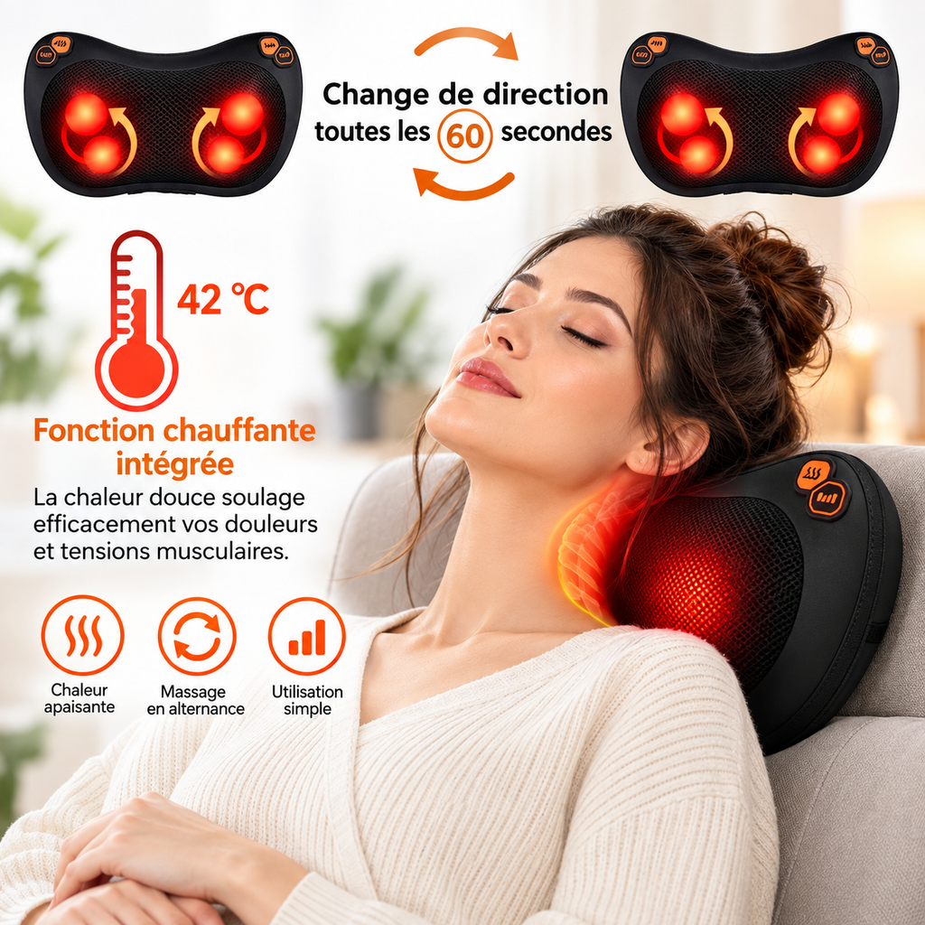 Coussin Massant Shiatsu Nuque & Dos