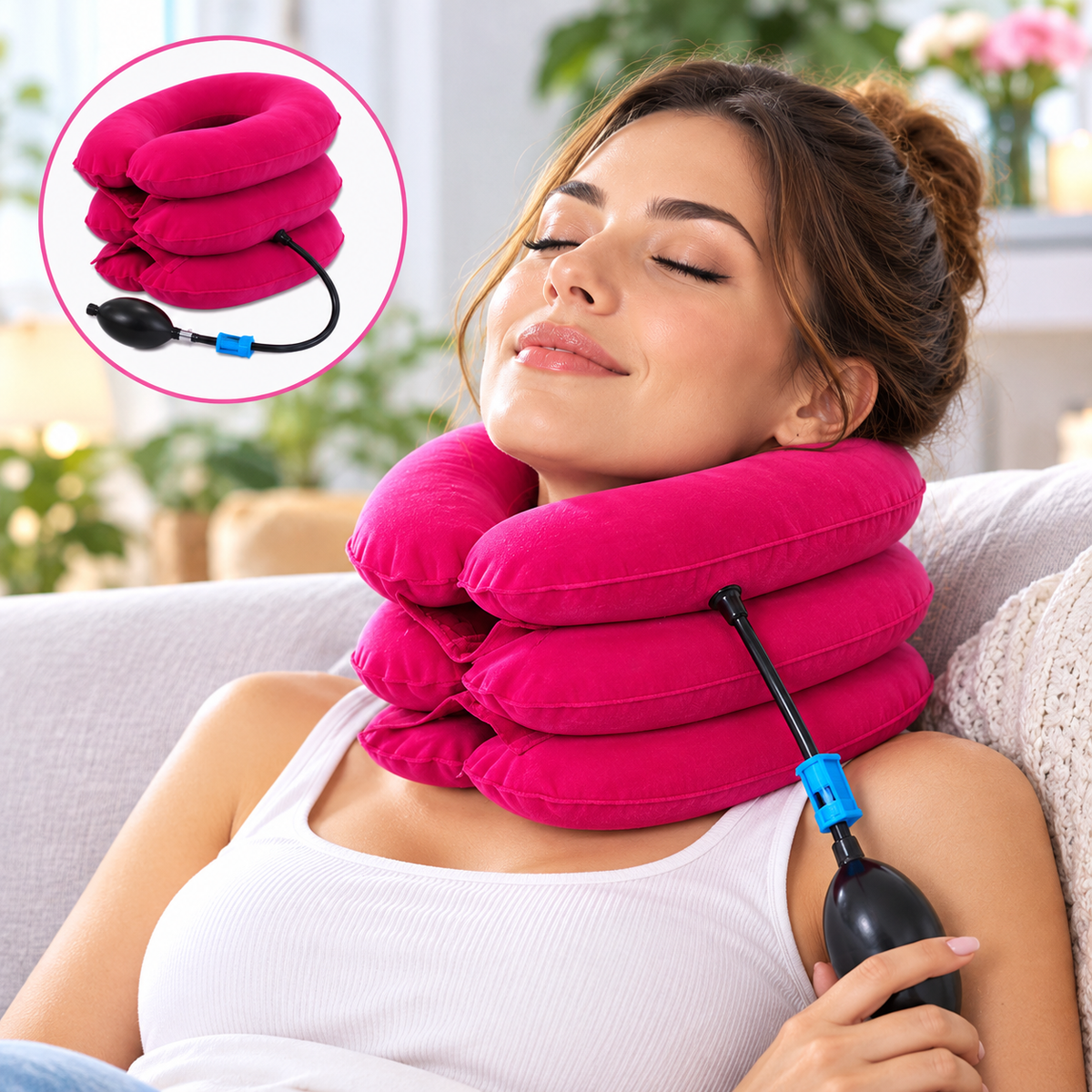 Collier Cervical Gonflable Réglable