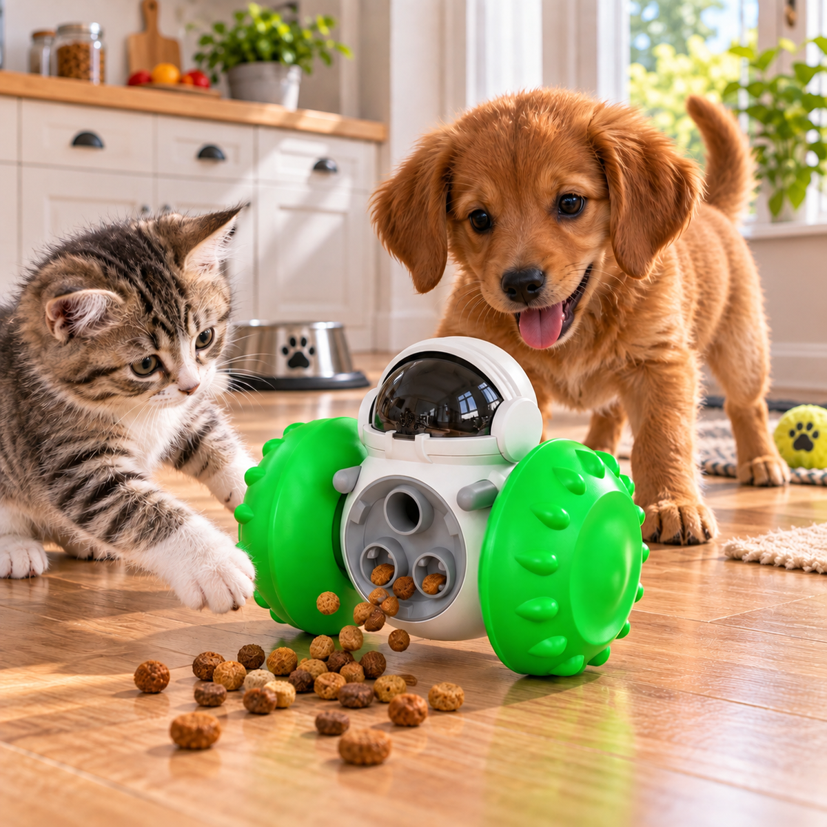 Jouet distributeur de nourriture pour chien et chat