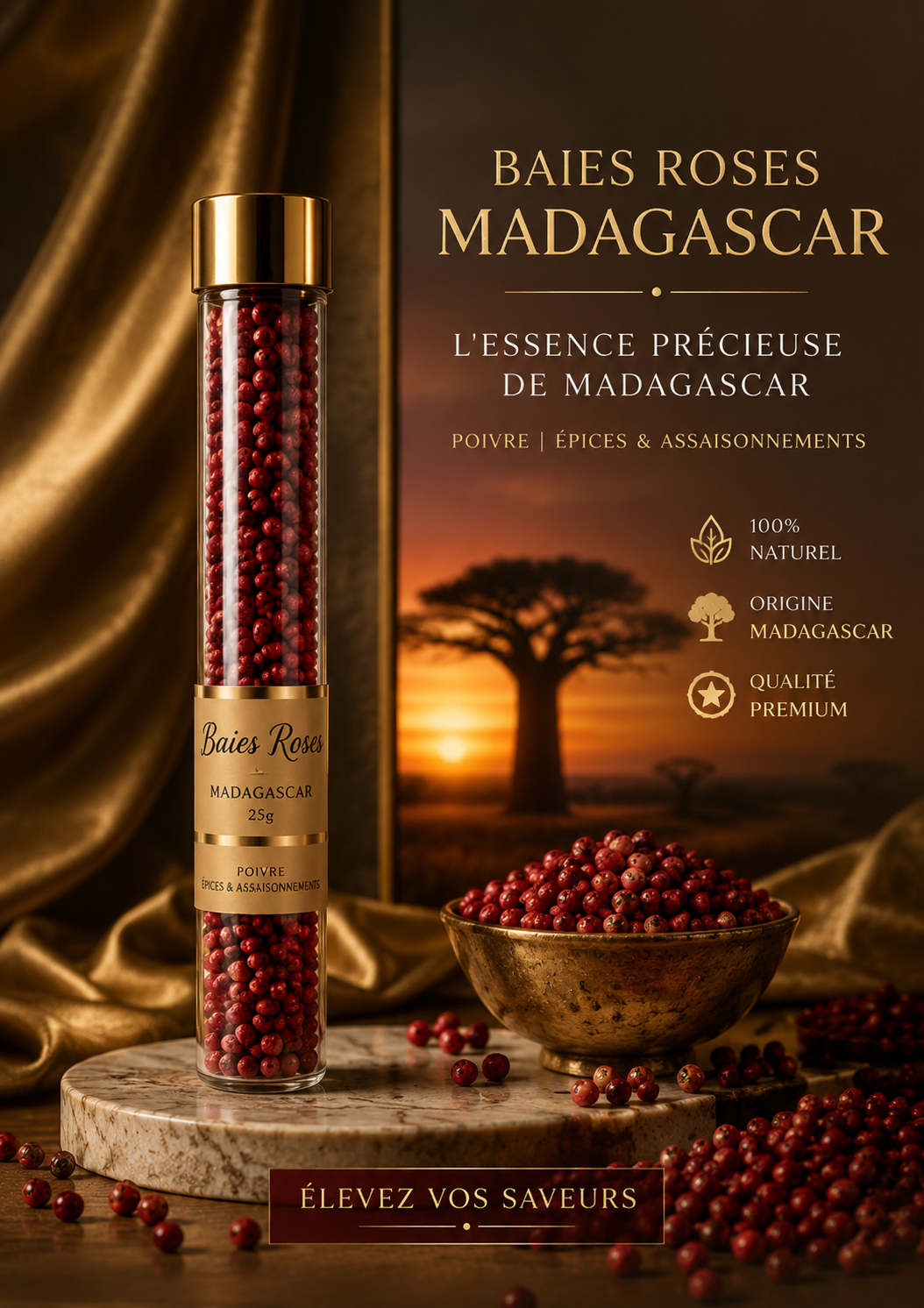 Baies Roses Madagascar Bio – 25g
