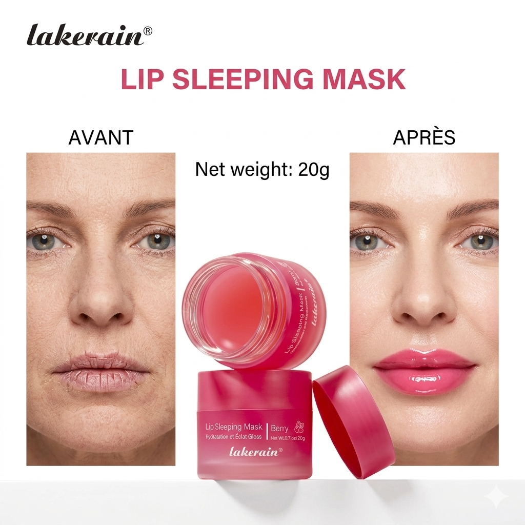 Masque Lèvres de Nuit aux Fruits – Hydratation Intense, Longue Tenue | JADE ÉCLAT