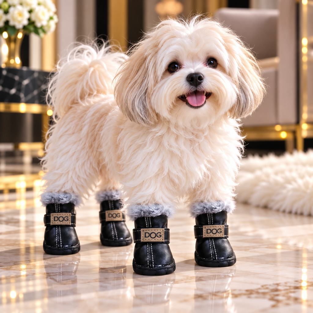 Bottes de Neige pour Chien – Imperméables, Chaudes & Antidérapantes (Lot de 4)
